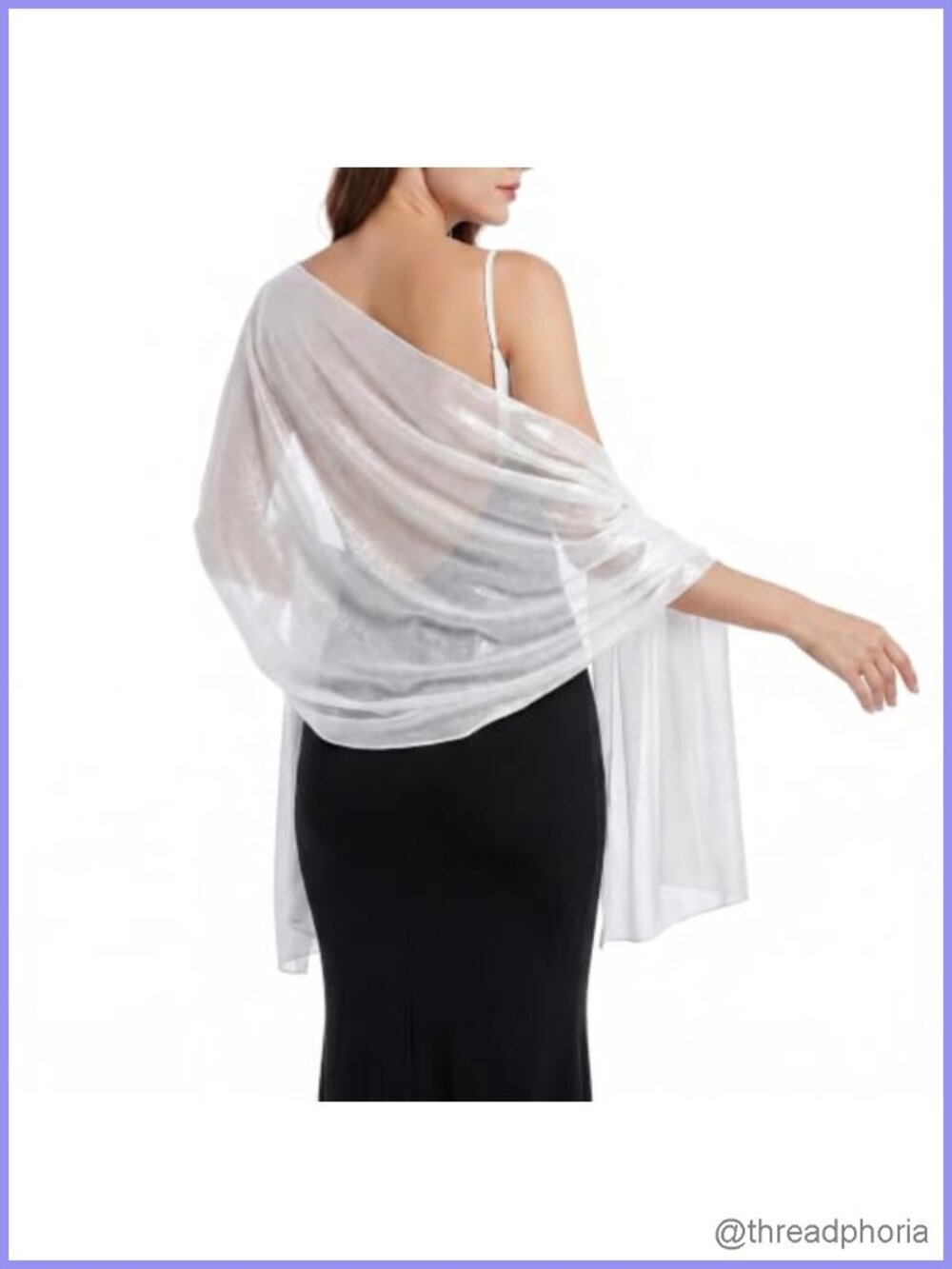 Women's Sheer Metallic Shawl Wrap Party Wedding Sparkly Scarf